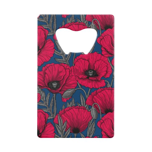 ケシ畑 クレジットカード栓抜き (正面)