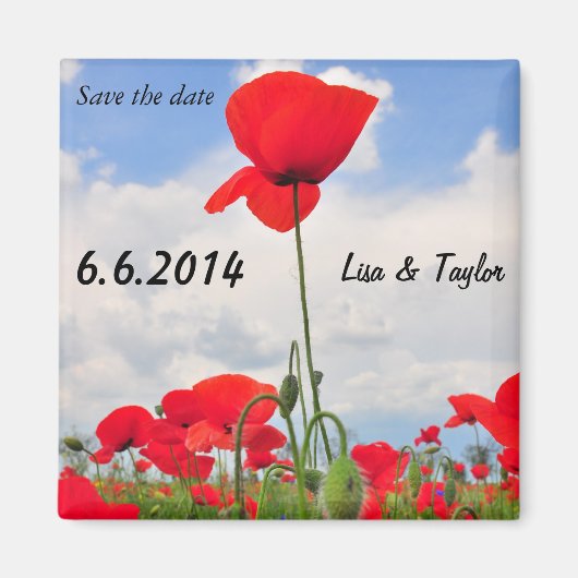 ケシ畑 マグネット (正面)