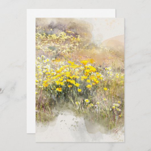 ケシ畑 招待状 (正面/裏面)