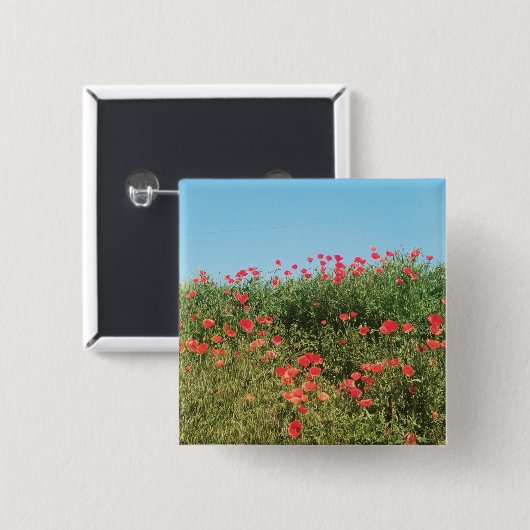 ケシ畑 缶バッジ (正面&裏面)