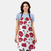 ケシ畑（赤） エプロン (着用した状態)