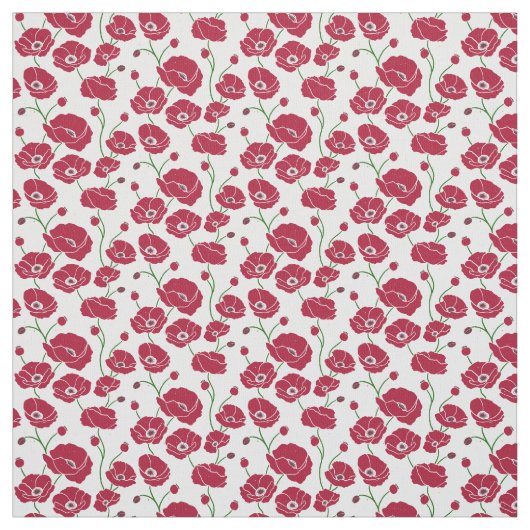 ケシ畑（赤） ファブリック (見本)