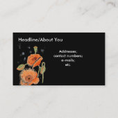 「ケシ真夜中の」のプロフィールカード 名刺 (裏面)