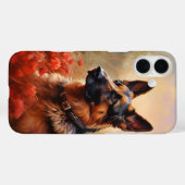 ケシ科のドイツの羊飼い犬 Case-Mate iPhoneケース (裏面 (横))