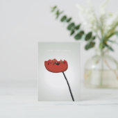 ケシ自然ムーンライトエレガントレッド名刺 名刺 (スタンド正面)