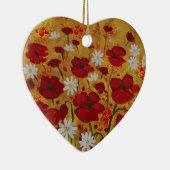 ケシ草原、赤い花 セラミックオーナメント (右)