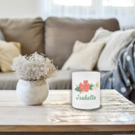 ケシ葉キの黄色い花 フロストグラスマグカップ