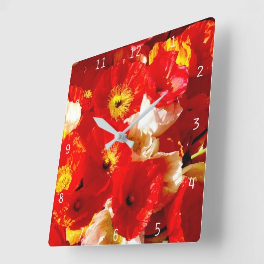 ケシ野郎 スクエア壁時計 (傾斜)