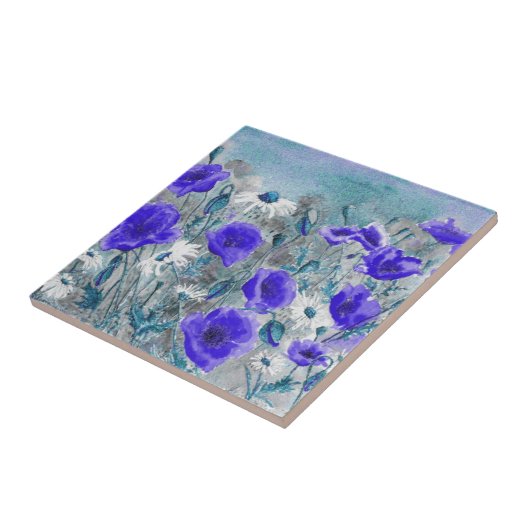 「ケシ青」のタイル タイル (側面)