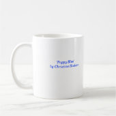 「ケシ青」のマグ コーヒーマグカップ (左)