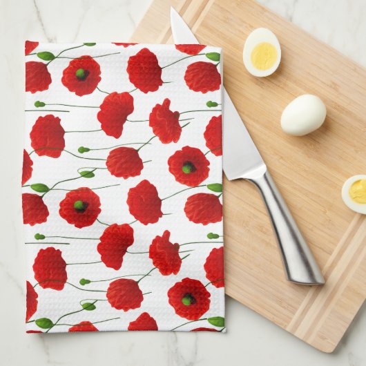 ケシ類 キッチンタオル (四つ折り)