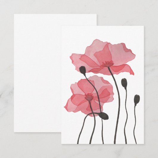 ケシ類 サンキューカード (正面/裏面)