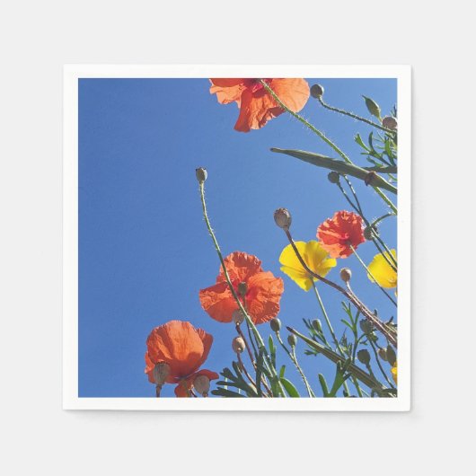 ケシ類 スタンダードカクテルナプキン (正面)