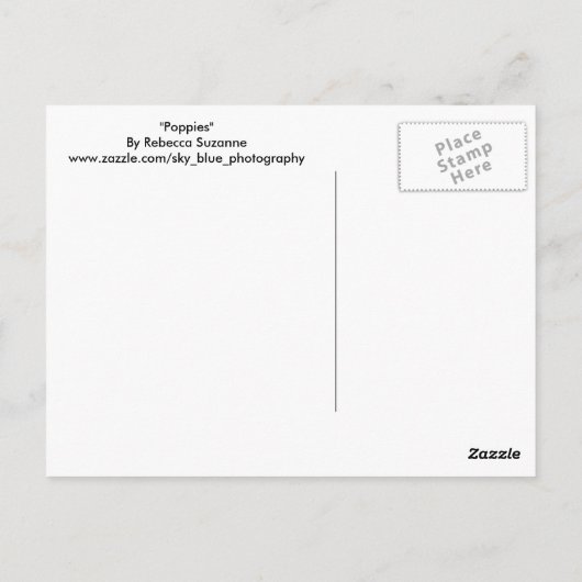 ケシ類 ポストカード (裏面)