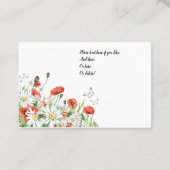 ケシ類、山花、蝶のフローラ 名刺 (裏面)