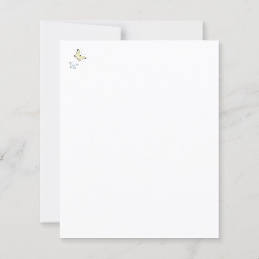 ケシ類、野花、蝶の文房具 (裏面)