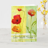 ケシ-すぐによく得て下さい! 挨拶状 カード (黄色い花)