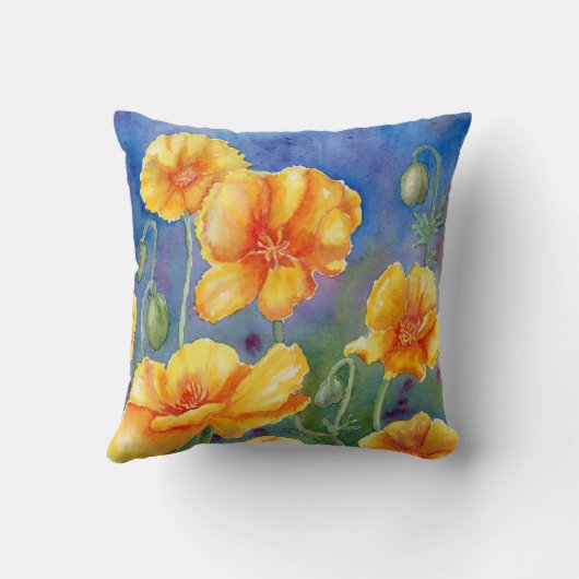 "ケシ"のアクセントの枕 クッション (裏面)