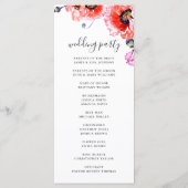 ケシ。エレガントフローラ結婚 プログラム (裏面)