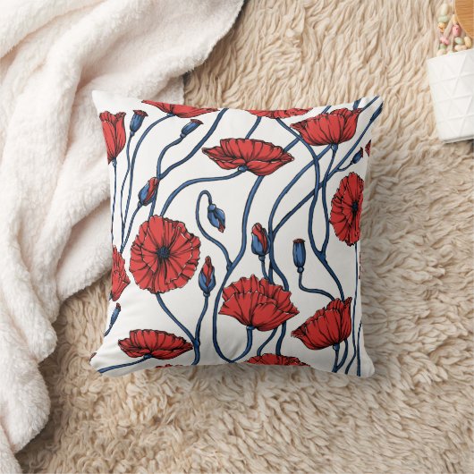 ケシ クッション (ブランケット)