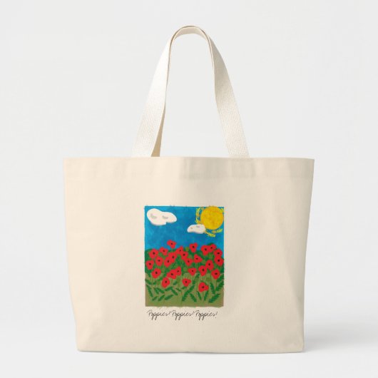 ケシ! ケシ! ケシ! ラージトートバッグ (正面)