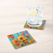 ケシ スクエアペーパーコースター (インサイチュ)