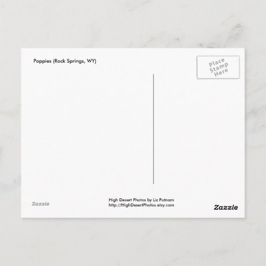 ケシ ポストカード (裏面)