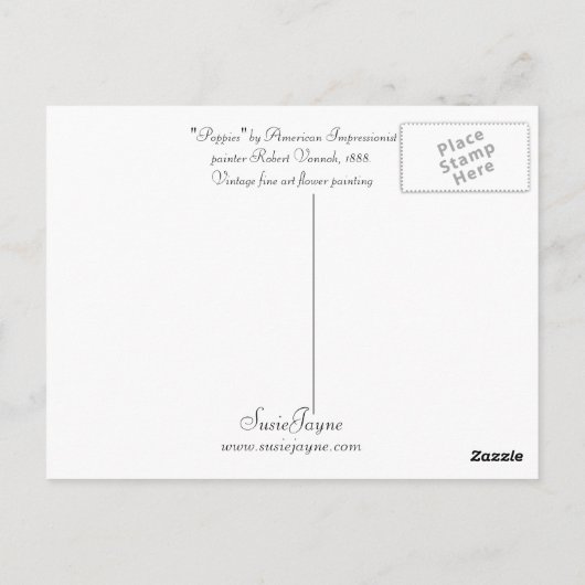 ケシ ポストカード (裏面)