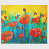 ケシ ラッピングペーパー (フラット)