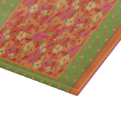 ケシ、水玉模様のグリーンガラスのチョッピングボード カッティングボード (角)