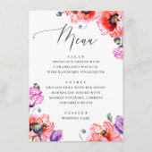 ケシ。水色の赤いフローラ結婚スクリプト メニュー (正面)