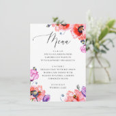 ケシ。水色の赤いフローラ結婚スクリプト メニュー (スタンド正面)