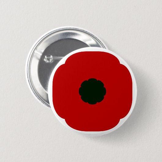 ケシ 缶バッジ (正面&裏面)