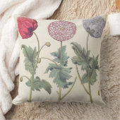 ケシ: 1.Papaver多重albumorisのrubicundis; クッション (ブランケット)