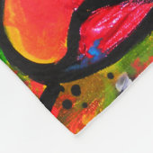 ケシI フリースブランケット (角)