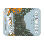 ケジムクジク国立公園カナダヴィンテージ芸術 マグネット (横)