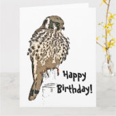 ケストラル鳥獣誕生日グリーティングカード カード (黄色い花)