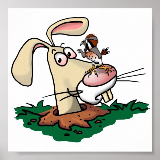 ケストレルとウサギ ポスター (正面)