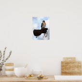 ケストレルオングローブイラストレーション ポスター (キッチン)