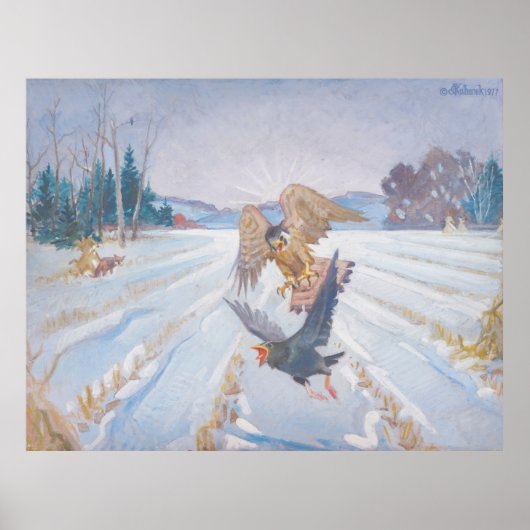 ケストレル採石場 – Kulhanek Wildlife Artプリント ポスター (正面)