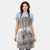 ケスホンズアットザゲート絵画ズ – オリジナルドッグアート エプロン (着用した状態)