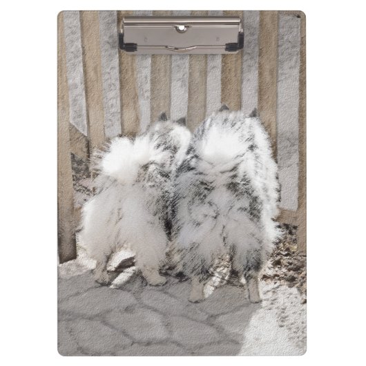 ケスホンズアットザゲート絵画ズ – オリジナルドッグアート クリップボード (正面)