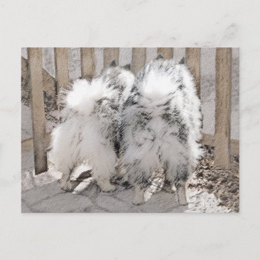 ケスホンズアットザゲート絵画ズ – オリジナルドッグアート ポストカード (正面)