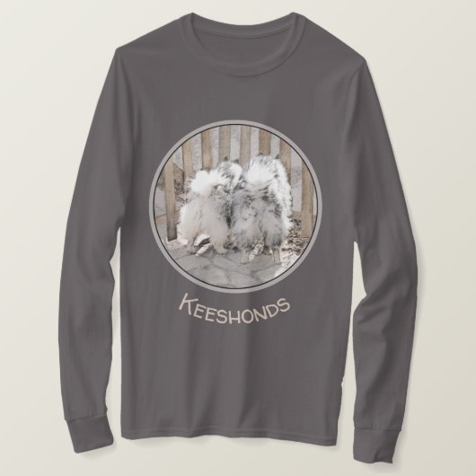 ケスホンズアットザゲート絵画ズ – オリジナルドッグアート Tシャツ (デザイン正面)