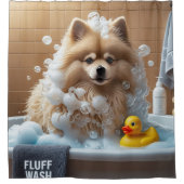 ケスホンドスロッピースリームイおもしろいキュート シャワーカーテン (正面)