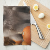 ケスホンドパピーオータムデライトカボチャ キッチンタオル (四つ折り)