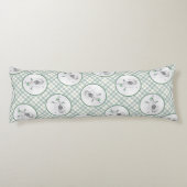 ケスホンド絵を描のクリスマス雪だるまペットドッグアート ボディピロー (裏面)