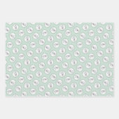 ケスホンド絵を描のクリスマス雪だるまペットドッグアート ラッピングペーパーシート (正面)