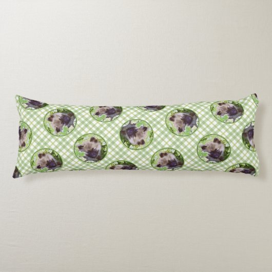 ケスホンド絵を描の子犬の庭のオリジナルアート ボディピロー (正面)