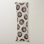 ケスホンド絵を描の遊び時間かわいいオリジナルドッグアート ボディピロー (正面縦)